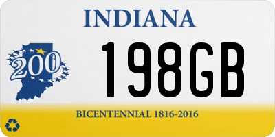 IN license plate 198GB