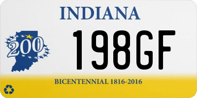 IN license plate 198GF