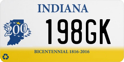 IN license plate 198GK