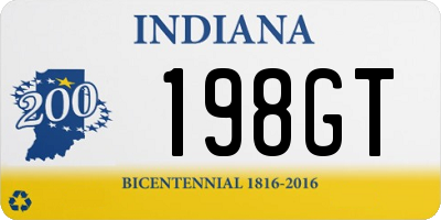 IN license plate 198GT