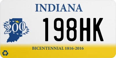 IN license plate 198HK