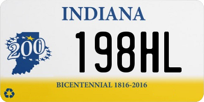 IN license plate 198HL