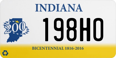 IN license plate 198HO