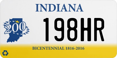 IN license plate 198HR