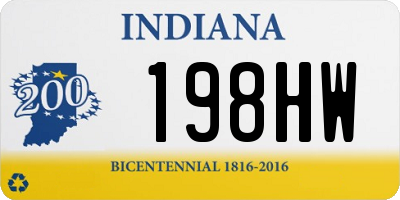 IN license plate 198HW