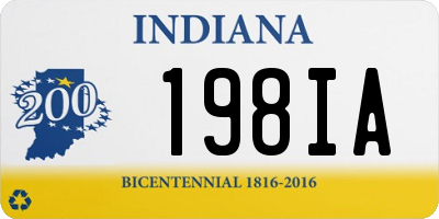 IN license plate 198IA