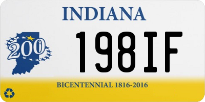 IN license plate 198IF