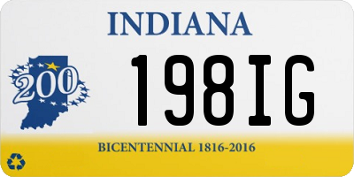 IN license plate 198IG