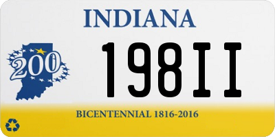 IN license plate 198II