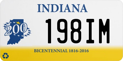 IN license plate 198IM