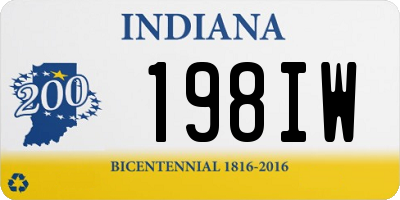 IN license plate 198IW