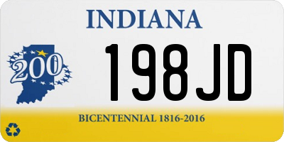 IN license plate 198JD