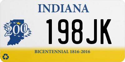 IN license plate 198JK