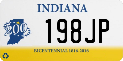 IN license plate 198JP