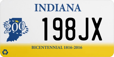 IN license plate 198JX