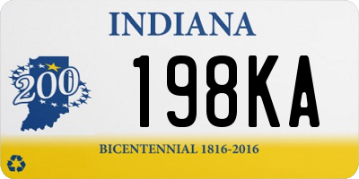 IN license plate 198KA