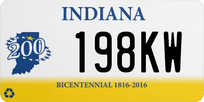 IN license plate 198KW