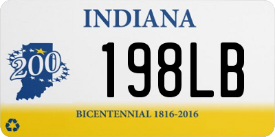 IN license plate 198LB