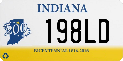 IN license plate 198LD