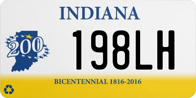 IN license plate 198LH