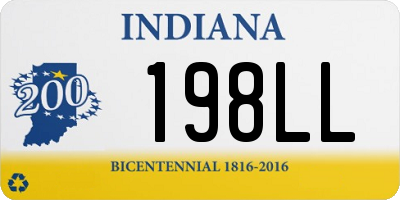 IN license plate 198LL