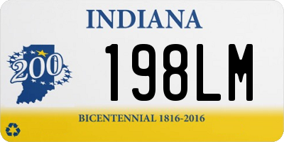 IN license plate 198LM