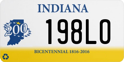 IN license plate 198LO