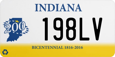 IN license plate 198LV