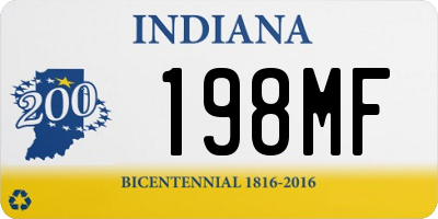 IN license plate 198MF