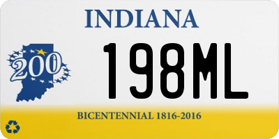 IN license plate 198ML