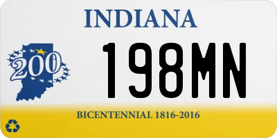 IN license plate 198MN