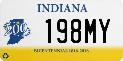 IN license plate 198MY