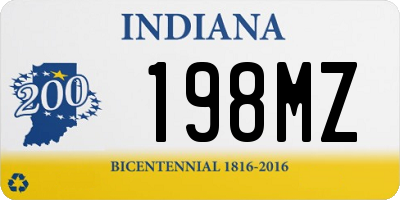 IN license plate 198MZ