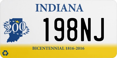 IN license plate 198NJ