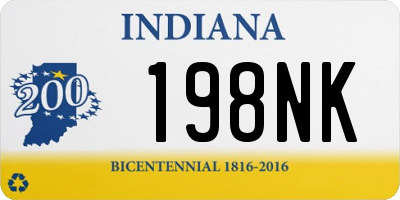 IN license plate 198NK
