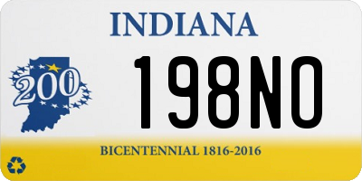 IN license plate 198NO