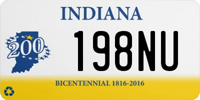 IN license plate 198NU