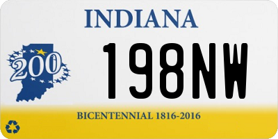 IN license plate 198NW