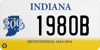 IN license plate 198OB