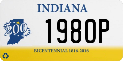 IN license plate 198OP