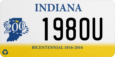 IN license plate 198OU