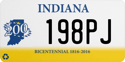 IN license plate 198PJ