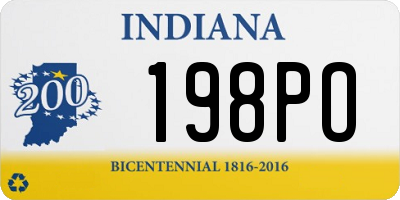 IN license plate 198PO