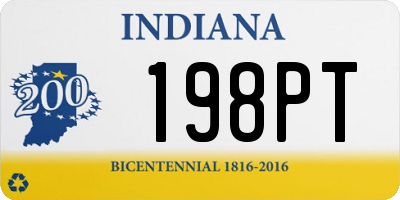 IN license plate 198PT