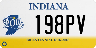 IN license plate 198PV