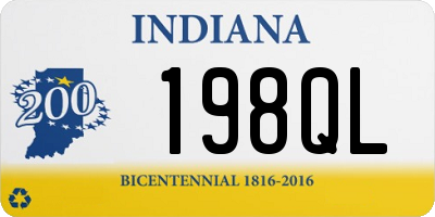 IN license plate 198QL