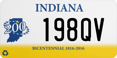 IN license plate 198QV