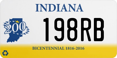 IN license plate 198RB