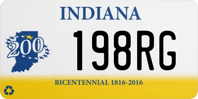 IN license plate 198RG