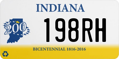 IN license plate 198RH